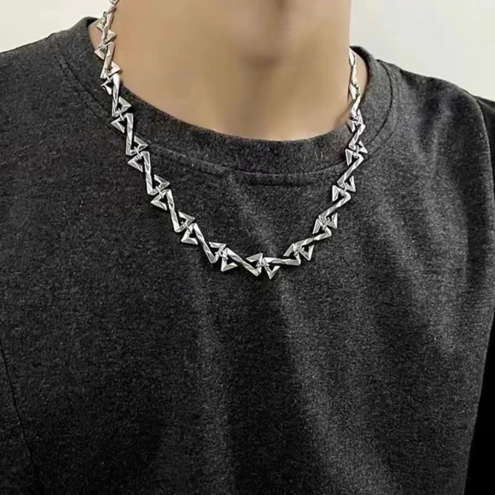 Titanium Steel Link Chain Necklace for Men Women,Punk Hip Hop Necklace - Picture 4 of 4
